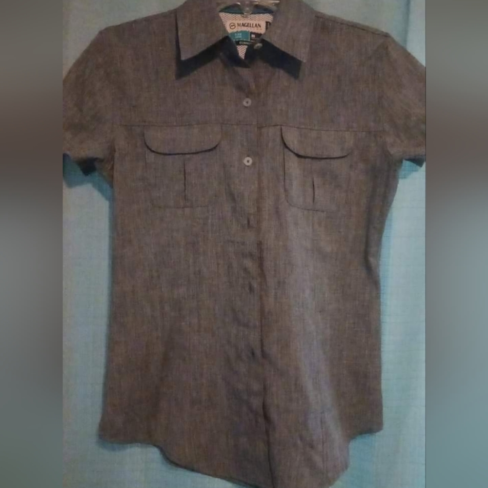 Megallan grey fishing shirt